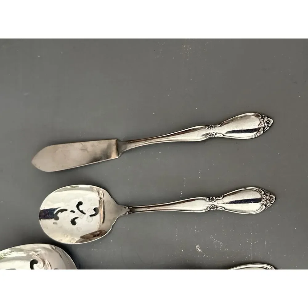 Oneida Community Chatelaine Stainless Steel Serving Set Ladle, Fork,Spoon Knife